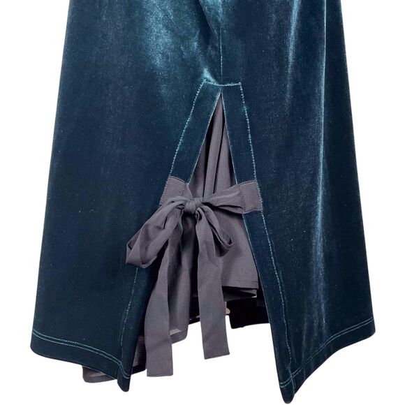 NWT Nic + Zoe Felicity Side-Tie Velvet Top Size XL Long Sleeve Green - Picture 8 of 16